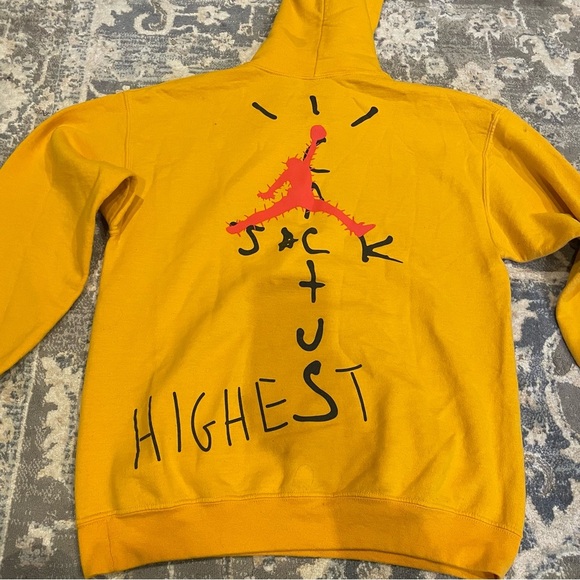nike air cactus jack hoodie yellow